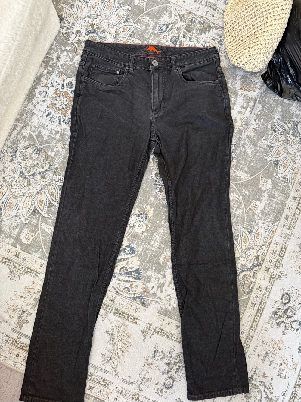 Tommy Bahama Navy and Orange Marlin Accent Jeans